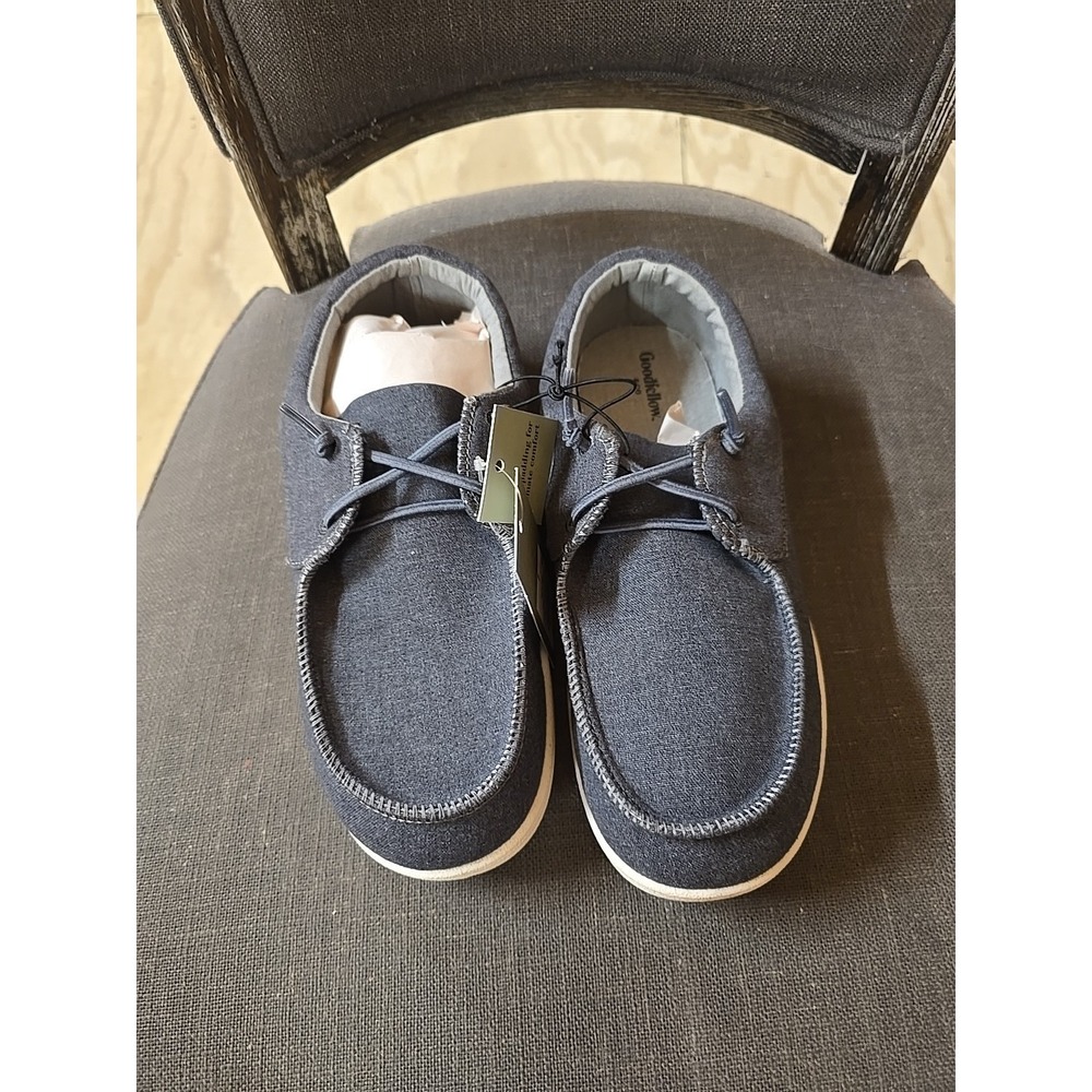 Goodfellow & Co Mens Boat Shoes Navy Blue Denim Slip On Loafers Size 7 NIB‎